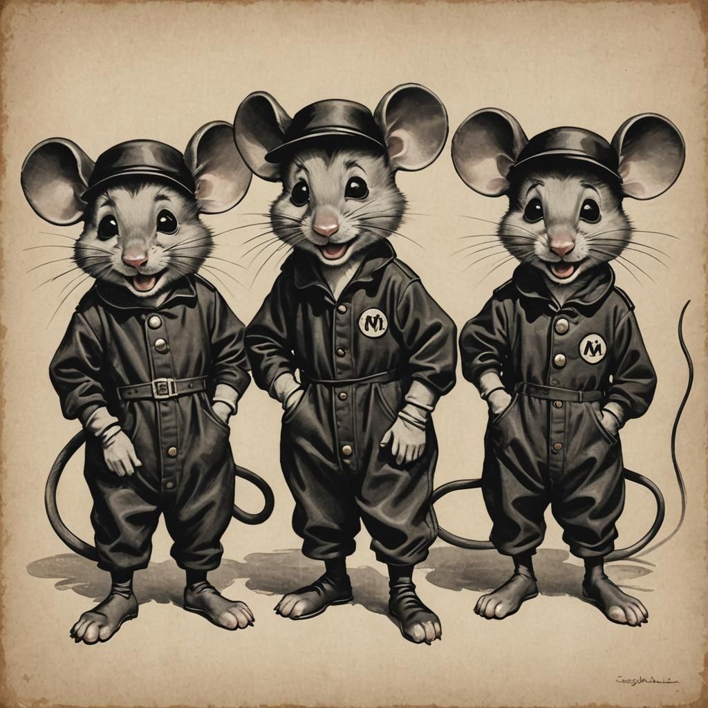 The Three Mouseketeers AI Image