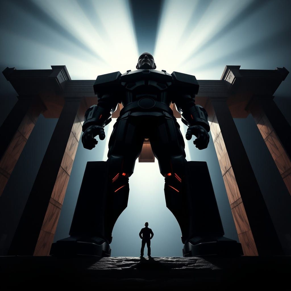 Heroic Figure in Cinematic Glory