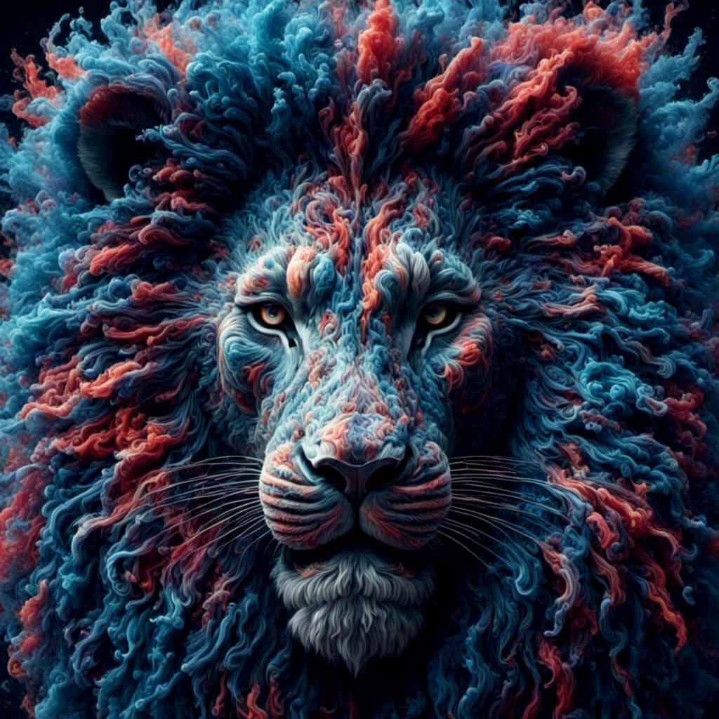 Lion's Disdain for the Circus: Digital Art