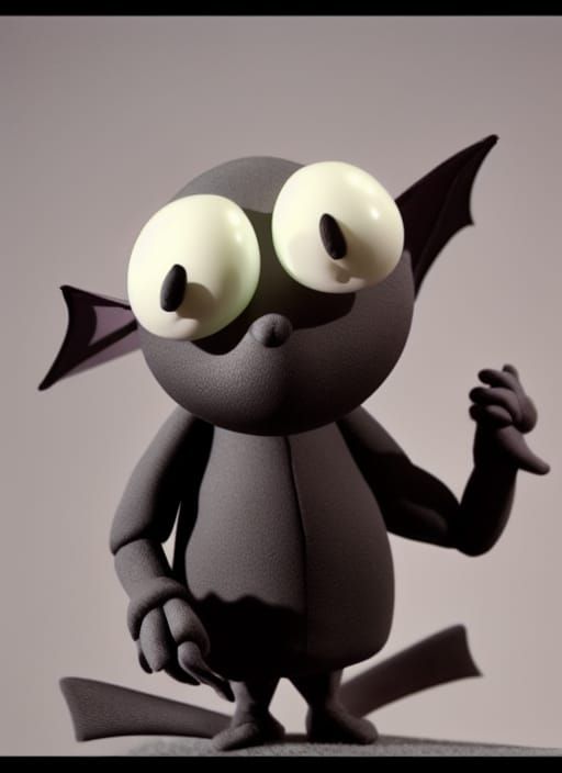 Balloon Bat in Claymation Style
