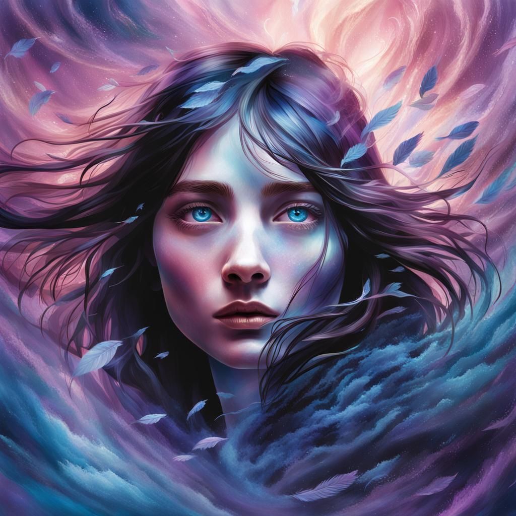 Mystical Woman Portrait in Dreamlike Surrealism