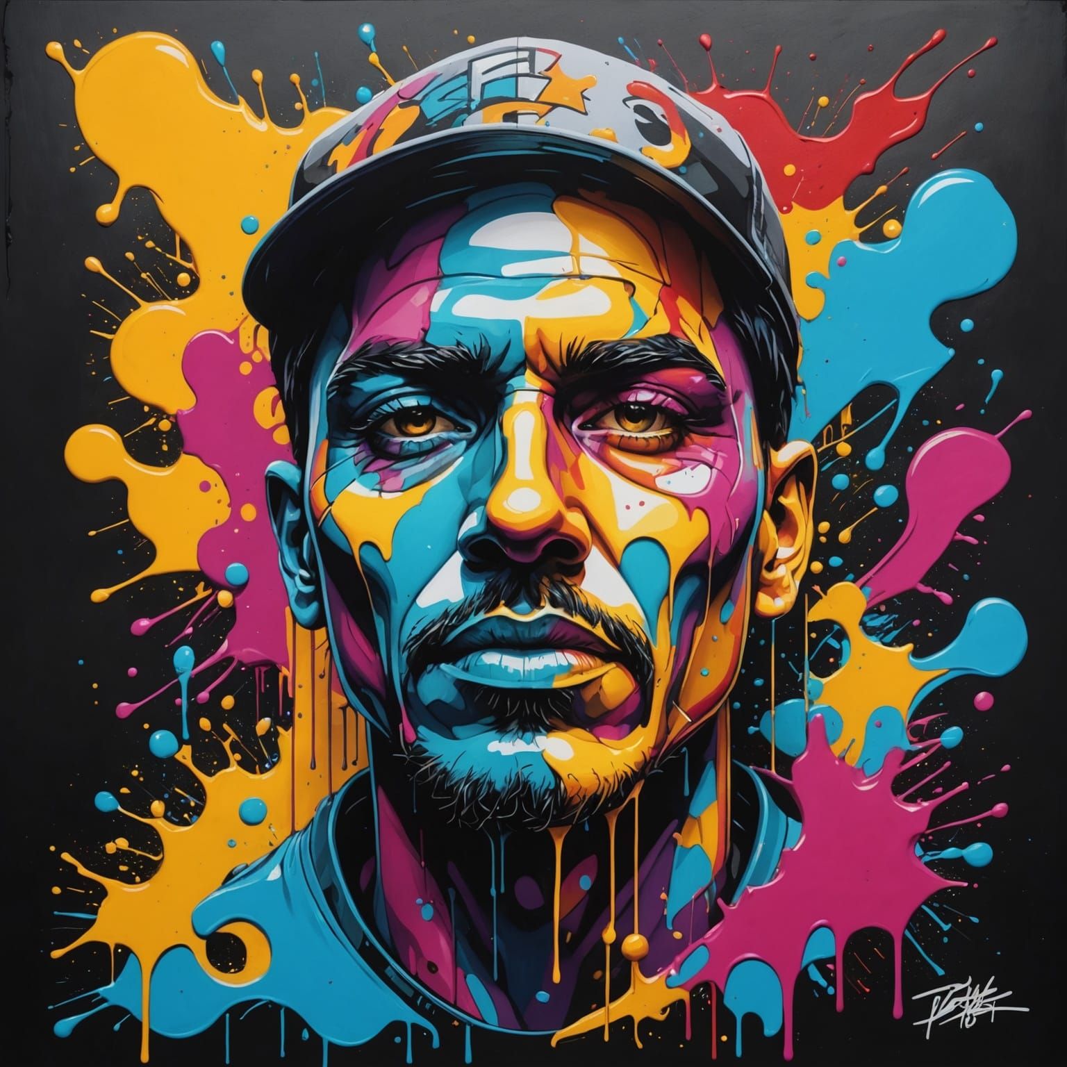 Colorful Graffiti Art with Intricate Details