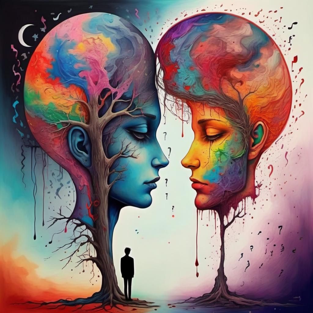 Existential Poem: A Colorful, Chaotic Illustration