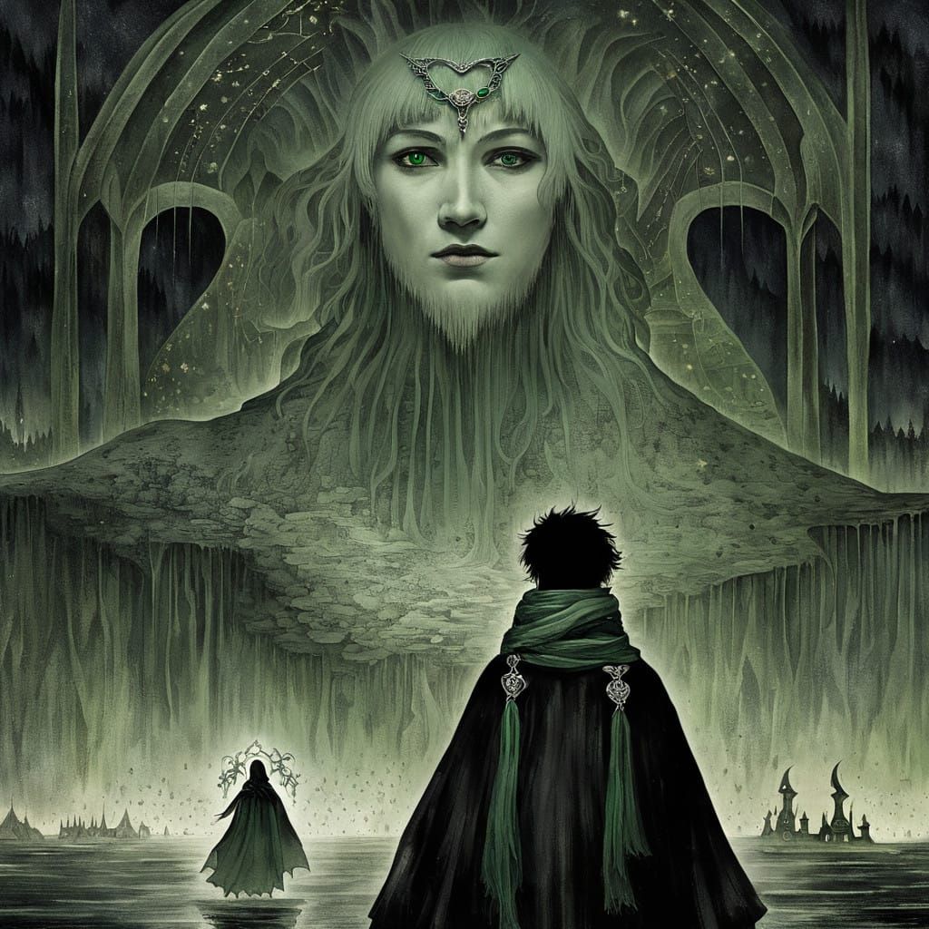 Ethereal Dark Ages Siren in Mystic Celtic Attire