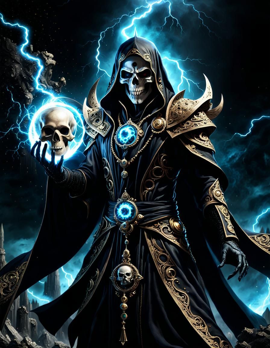 Creepy Skull Sorcerer in Destroyed Temple