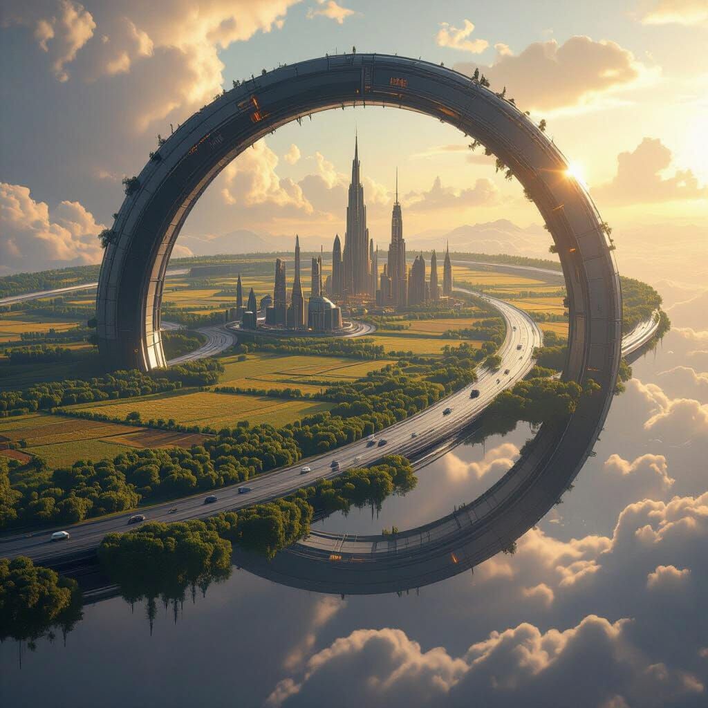 Ringworld Space Station: A Digital Matte Painting