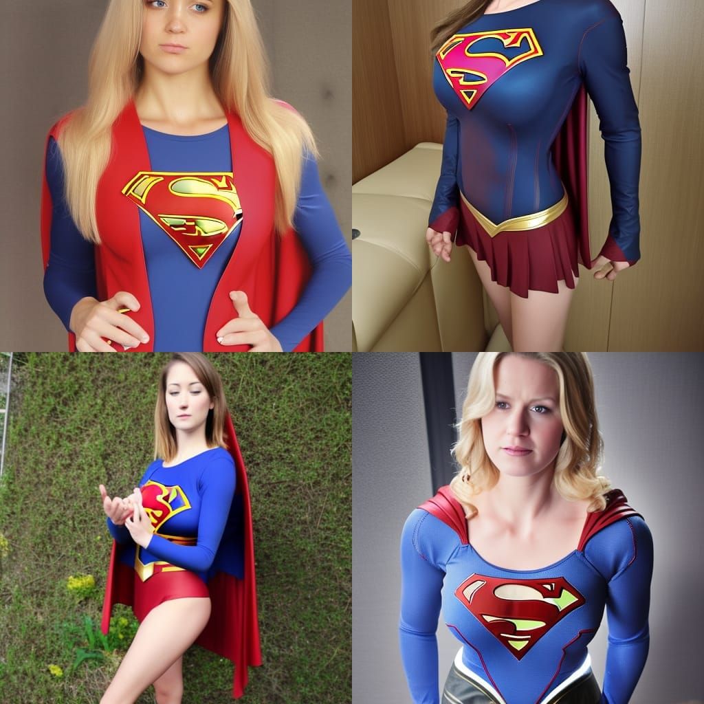 Superheroine in Torn Suit