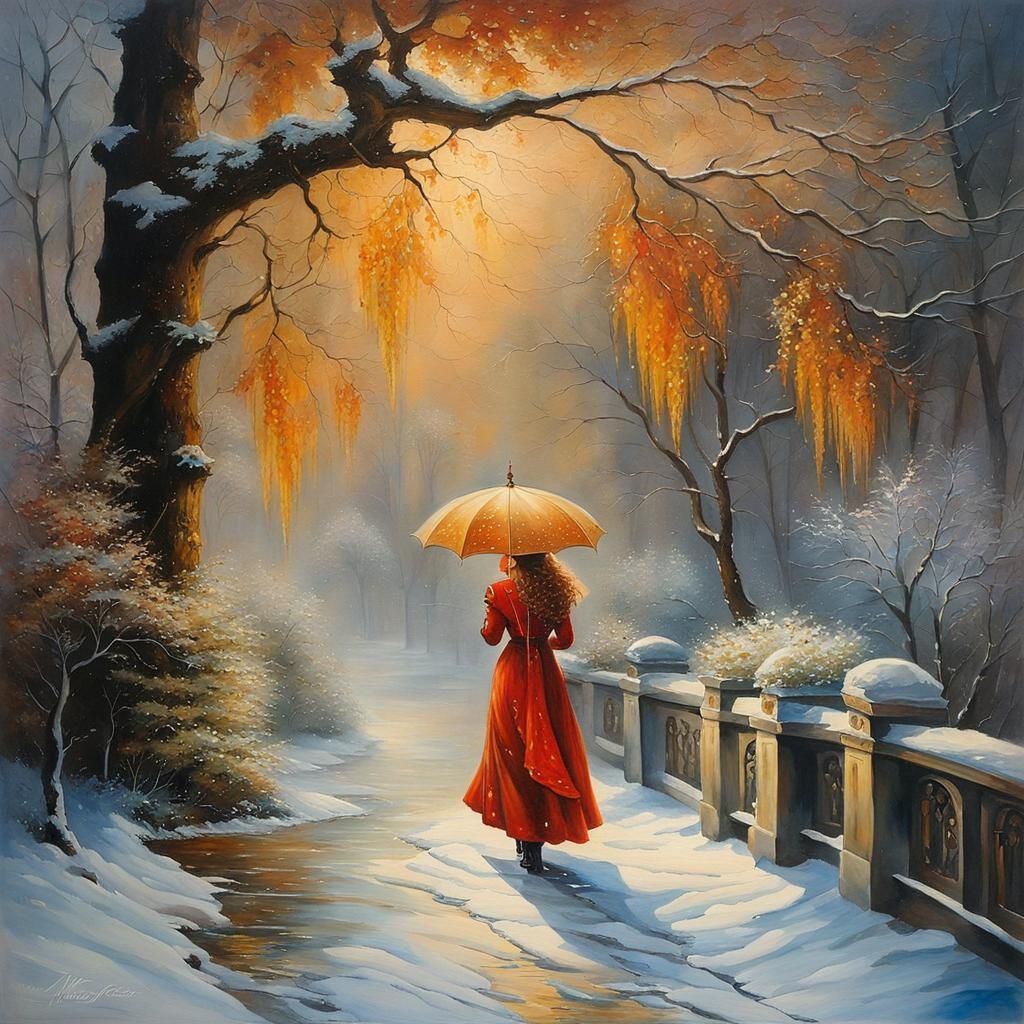 Romantic Surrealism in Intricate Oil Paint