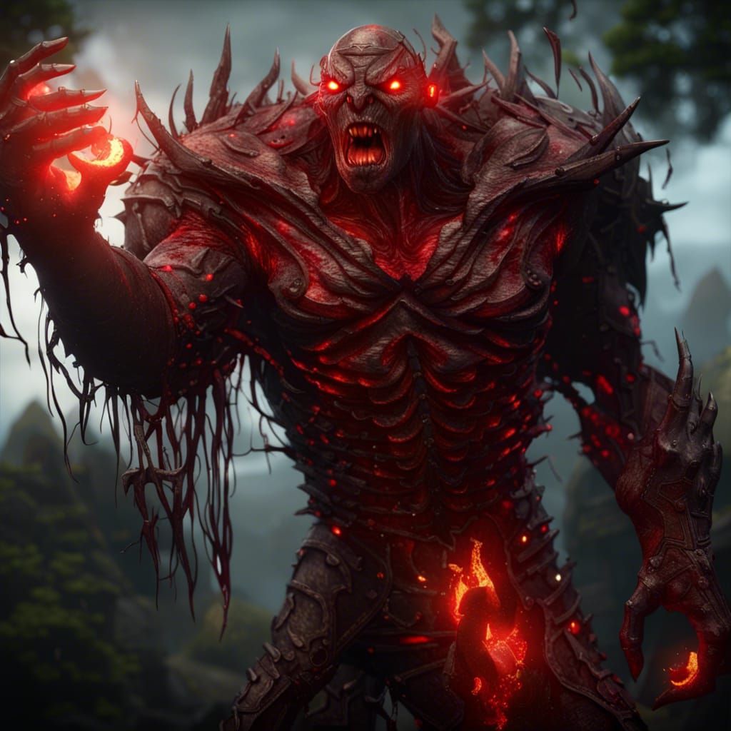 Elden Ring Blood Golem in 3D Cinematic Style