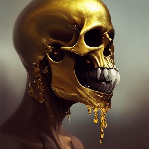 Golden skull