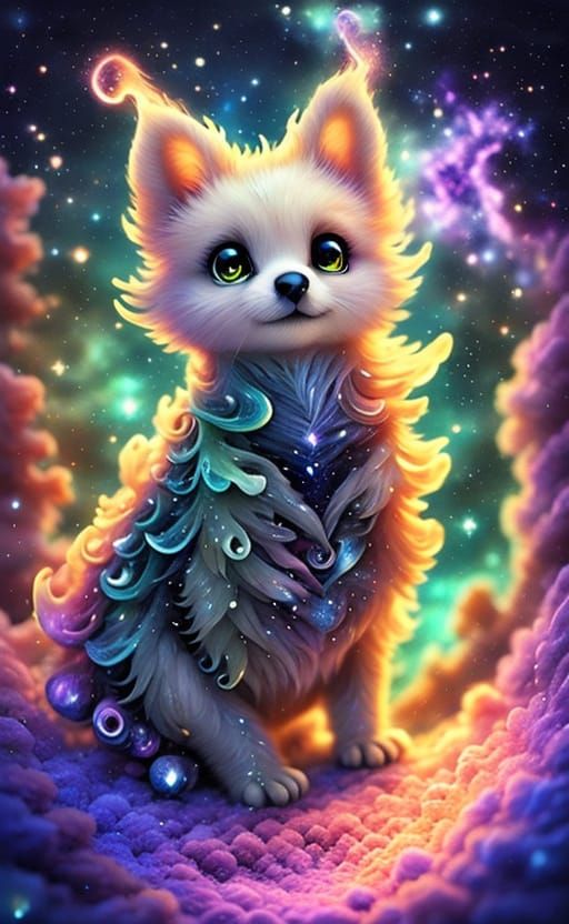 Majestic Cosmic Turtle in Ethereal Fantasy Art