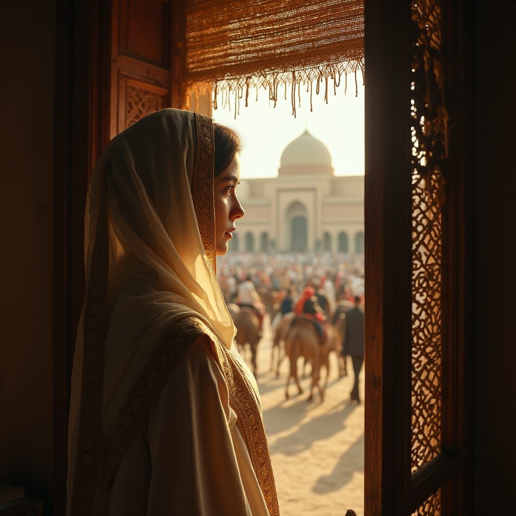 A Noble Arabian Woman in 6th-Century Meccan Serenity