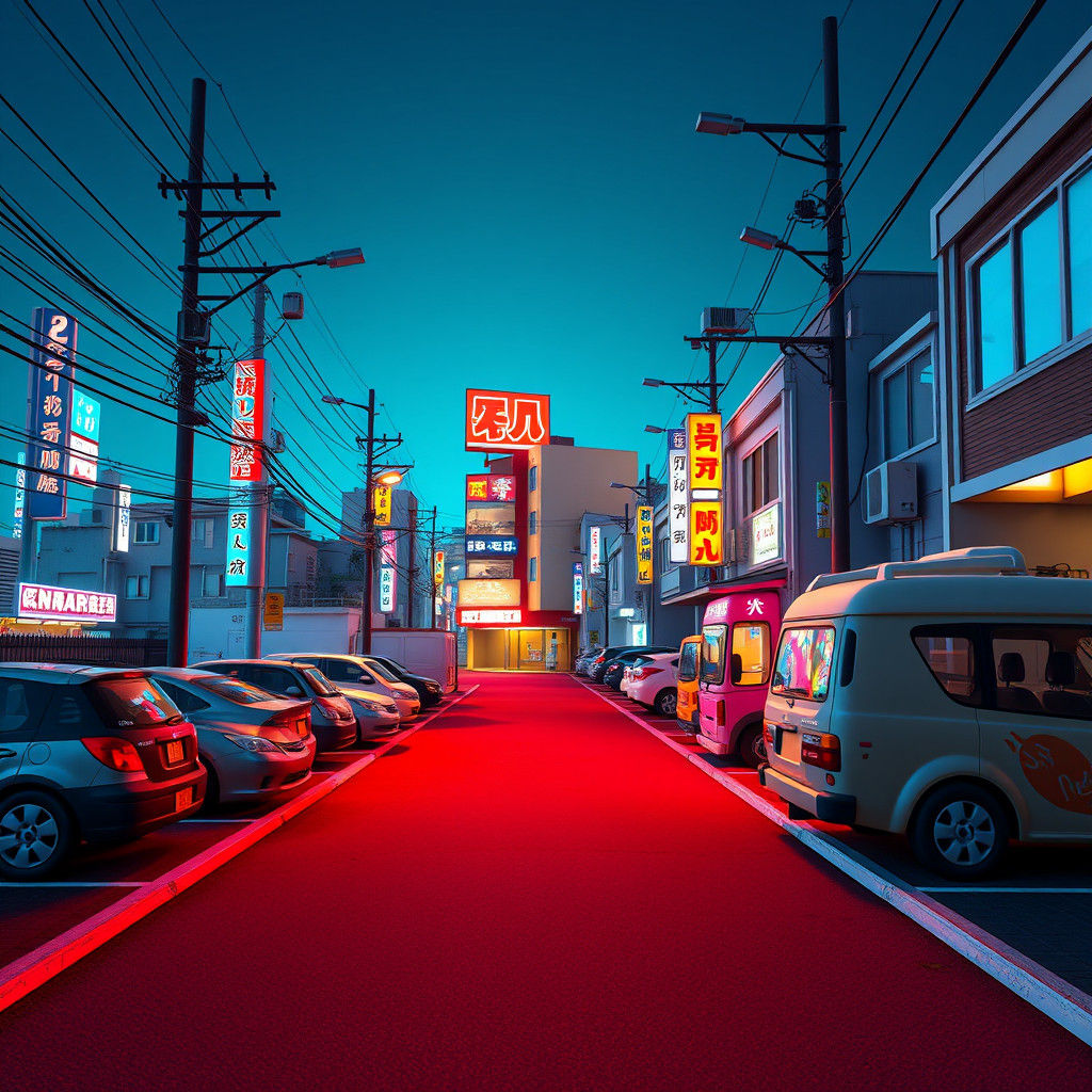 1980s Tokyo Neighborhood in Pixar Style