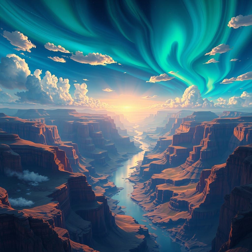Surreal Mashup of Natural Wonders in a Fantastical, High-Fan...