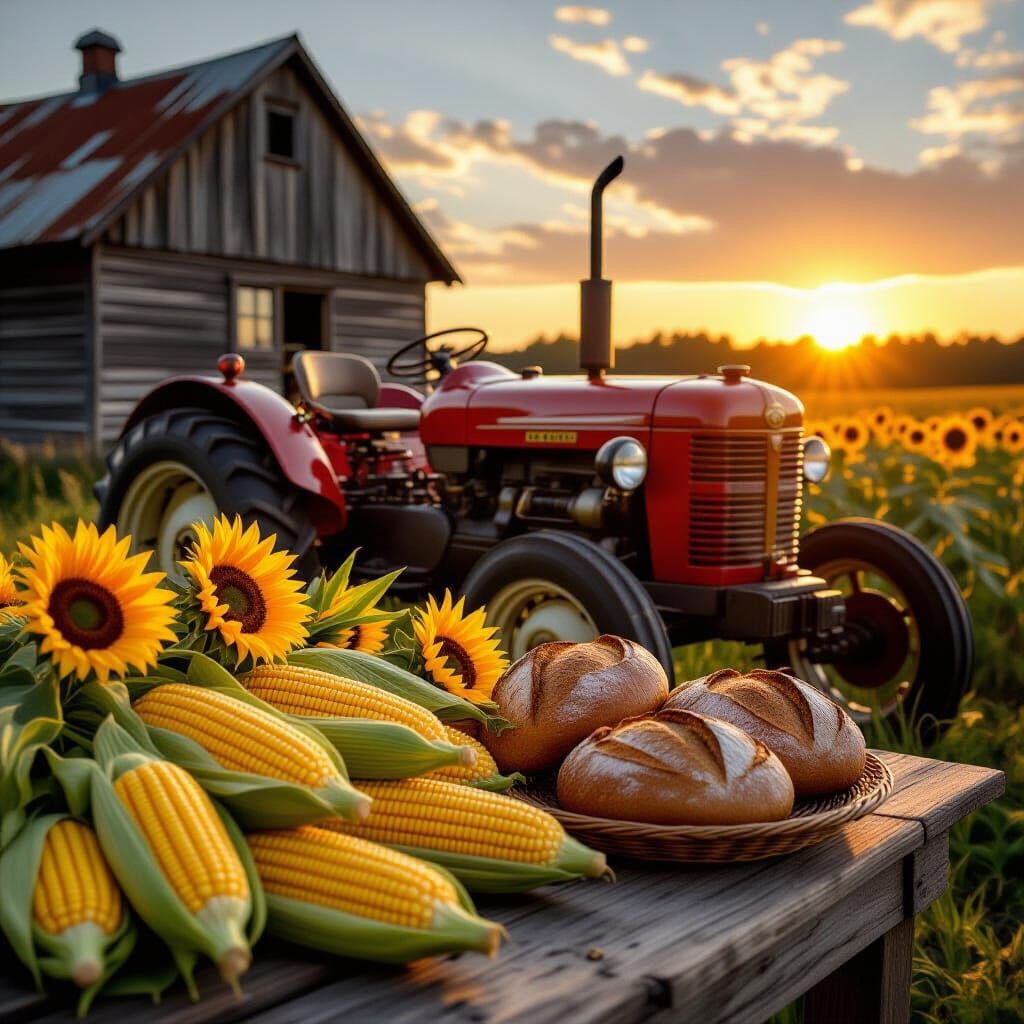 Steampunk Harvest Feast at Sunset
