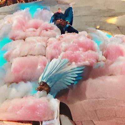 King with Cotton Candy Wings: An AI Dream