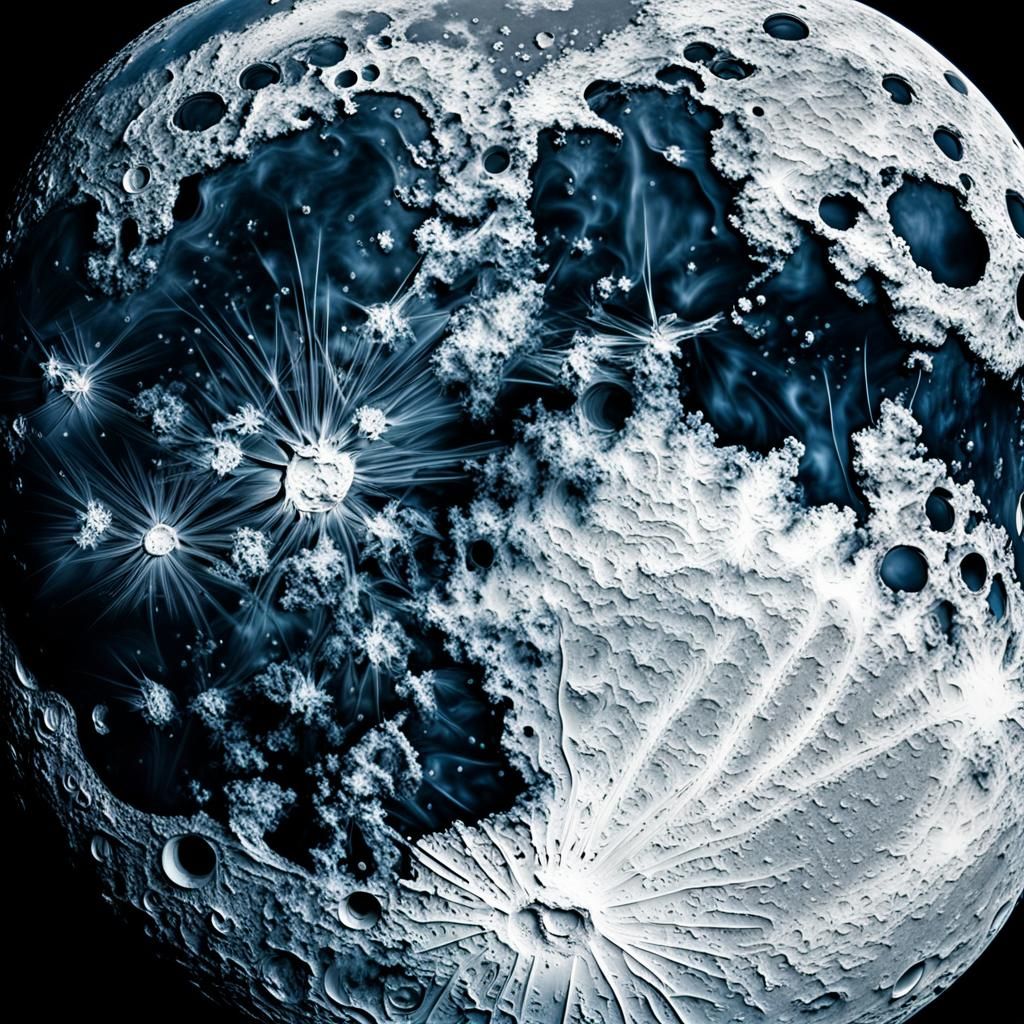 Hyperrealistic Moon with Intricate Details