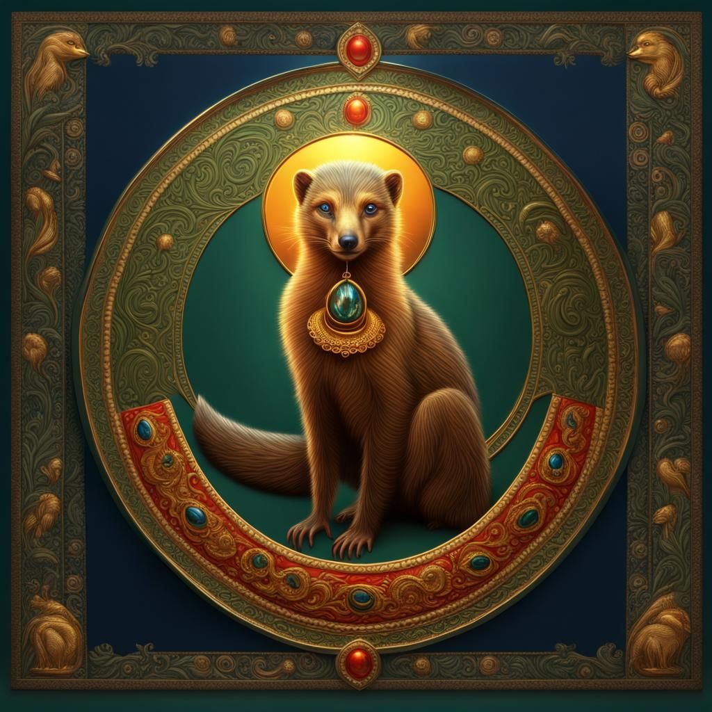 Mongoose with Halo as Orthodox Icon