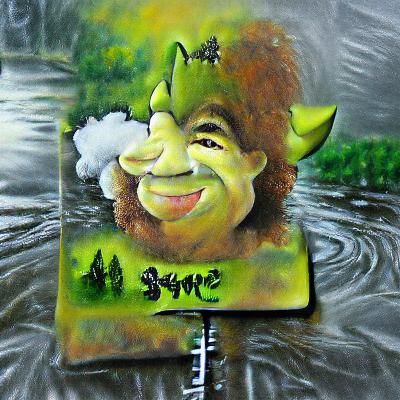 Happy Shrek Cartoon Portrait