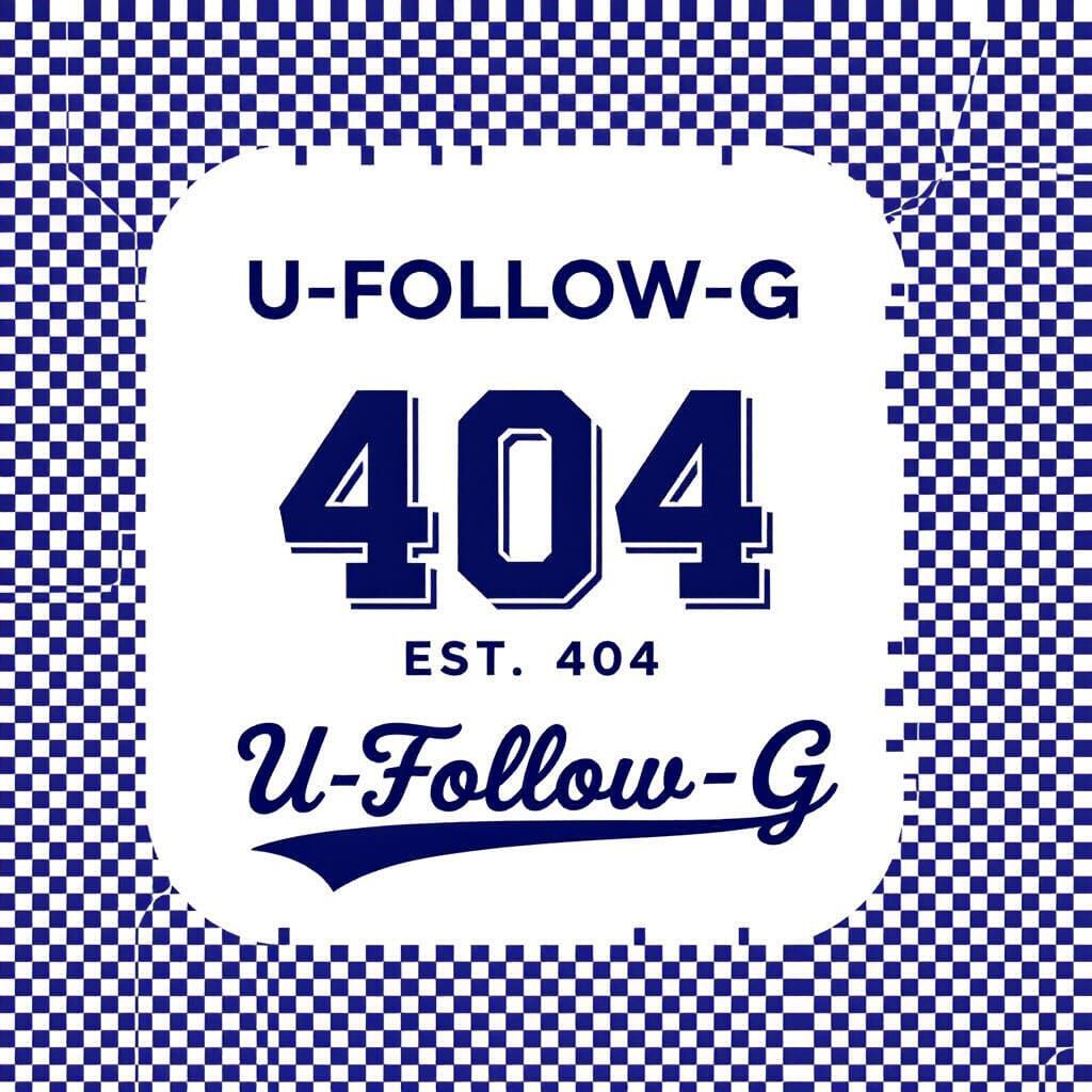 Minimalist U-FOLLOW-G Graphics for Merchandise