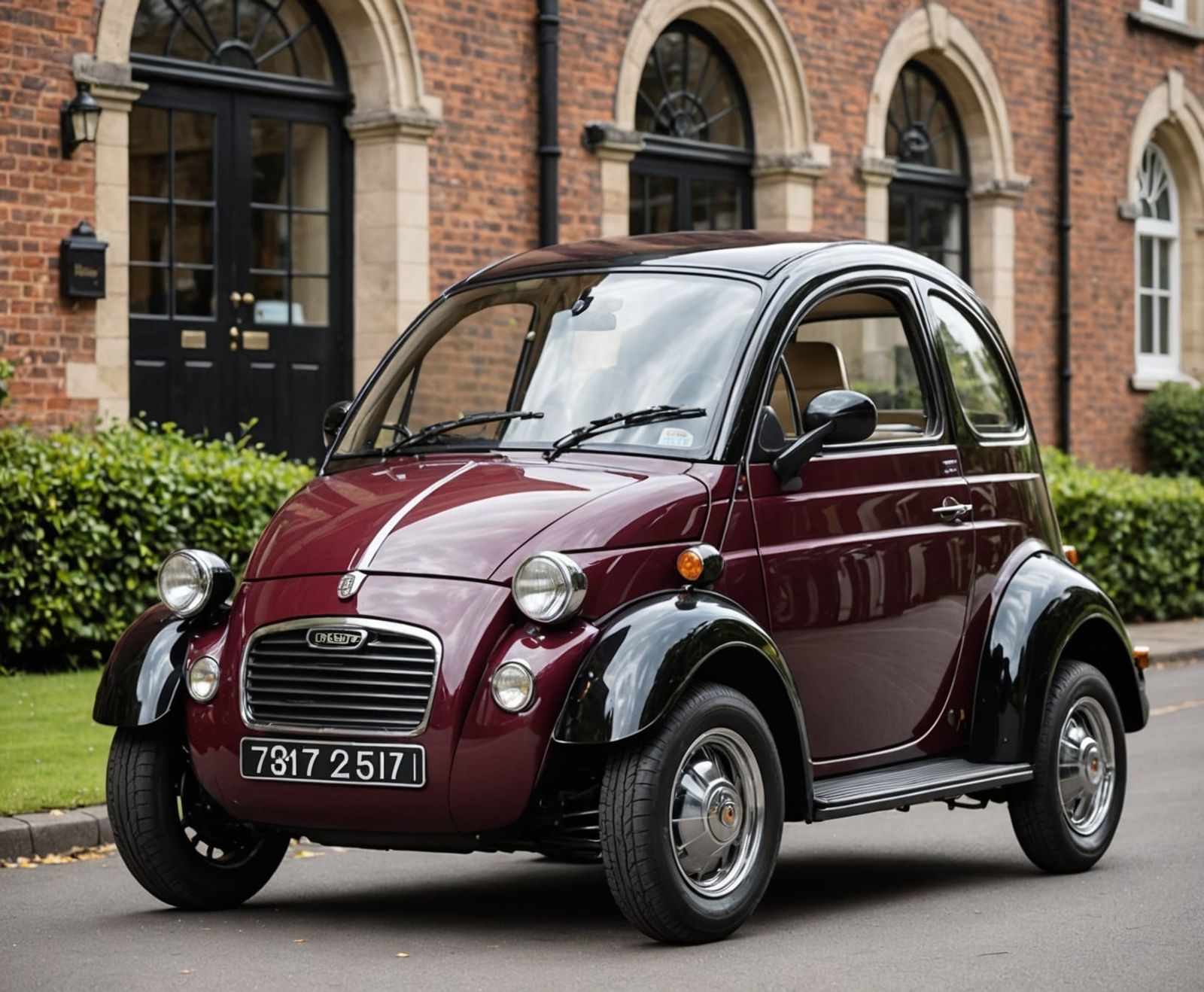 Trojan Bubble Car in Black Cherry Color