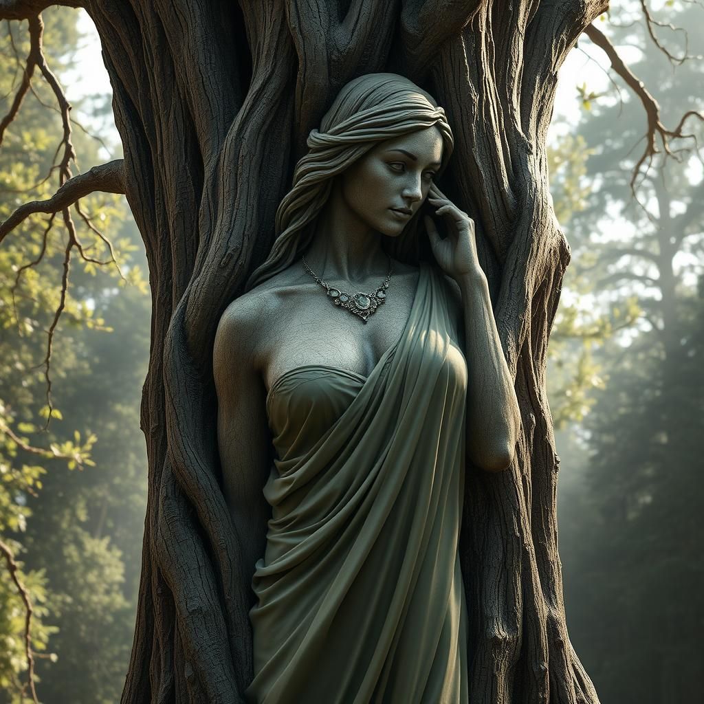 Tree Woman: Hyperrealistic Carving in Unreal Engine 5