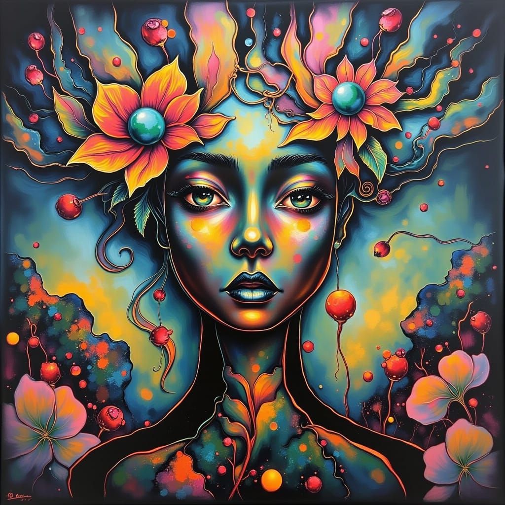 Surreal Dreamscape with Hyperkraximalist Elements