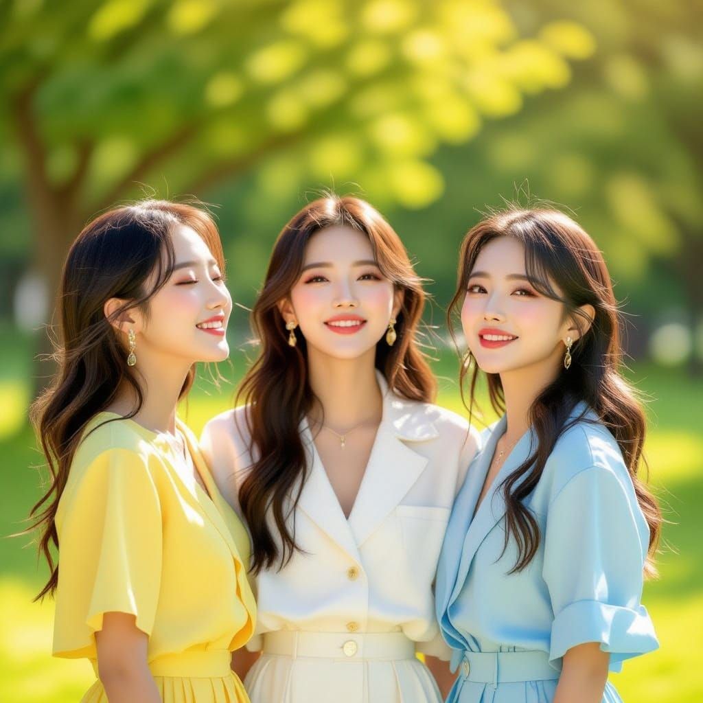 K-Pop Group HESA Singing Joyfully in "Sunshine" MV