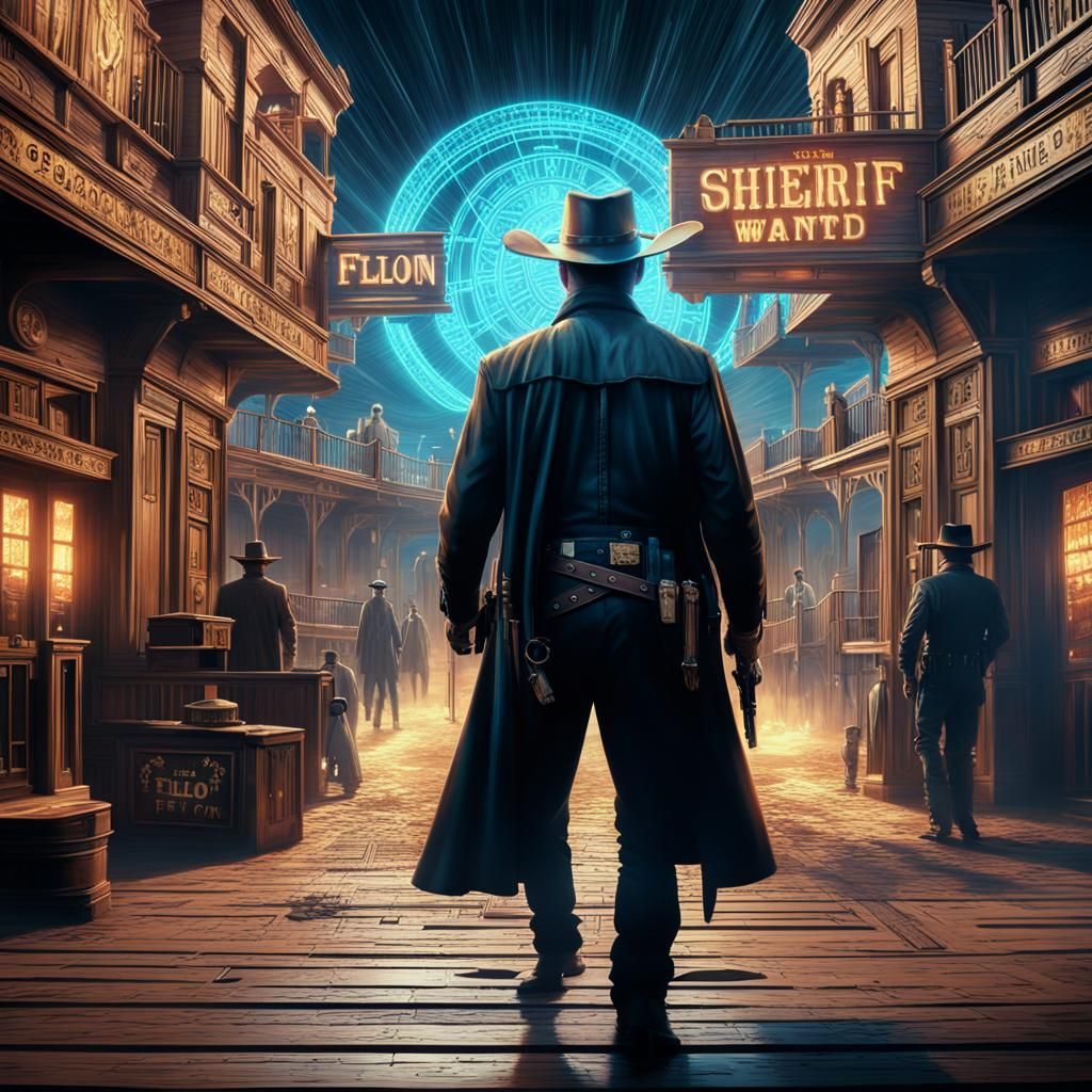 Holographic Wild West Wanted Felon Board