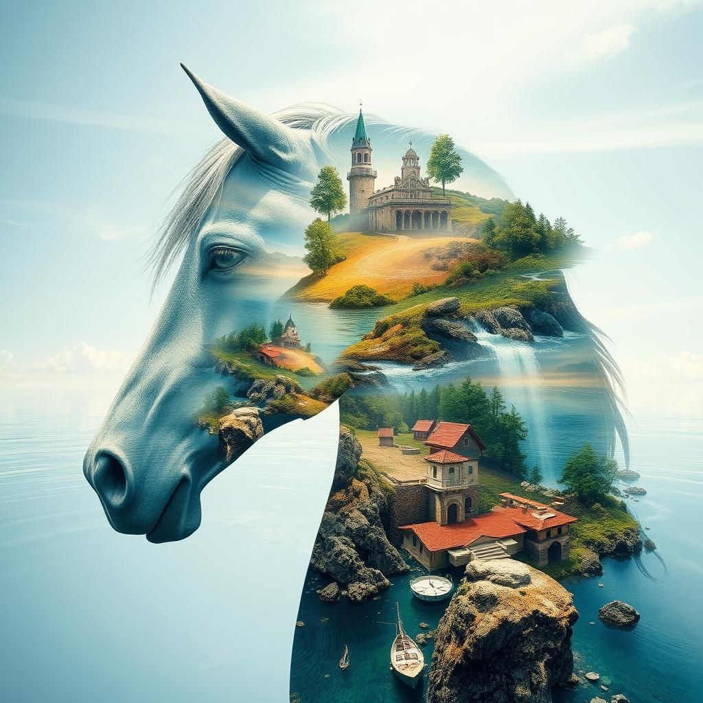 Surreal Landscape of a Horse's Mindscapes