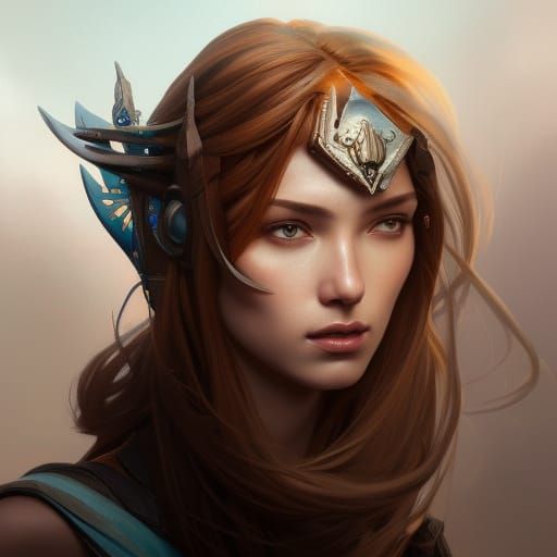 Sagittarius Portrait in Hyperdetailed Style