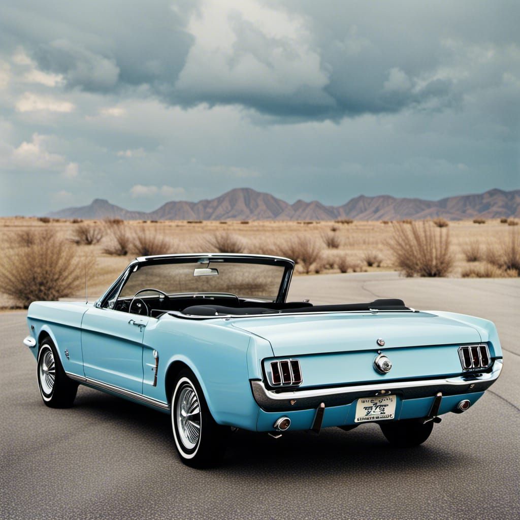 1966 Powder Blue Ford Mustang