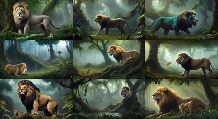 A Lion and a Rat Form Unlikely Friendship in the Jungle