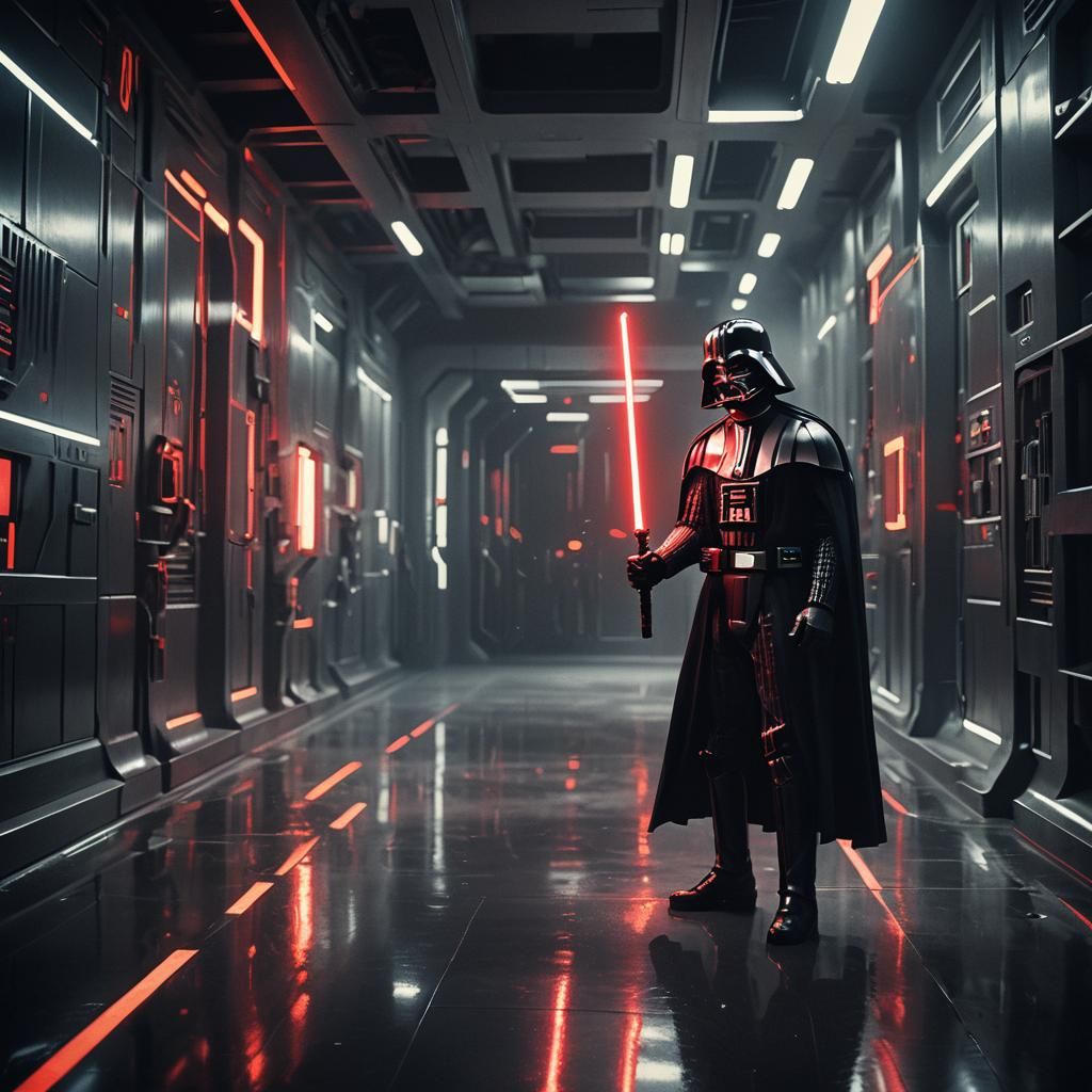 Darth Vader in a High-Tech Corridor