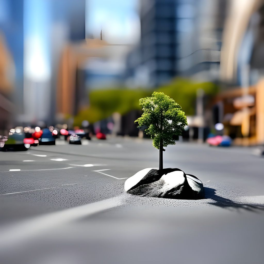 Giant in Miniature City: Professional Photography