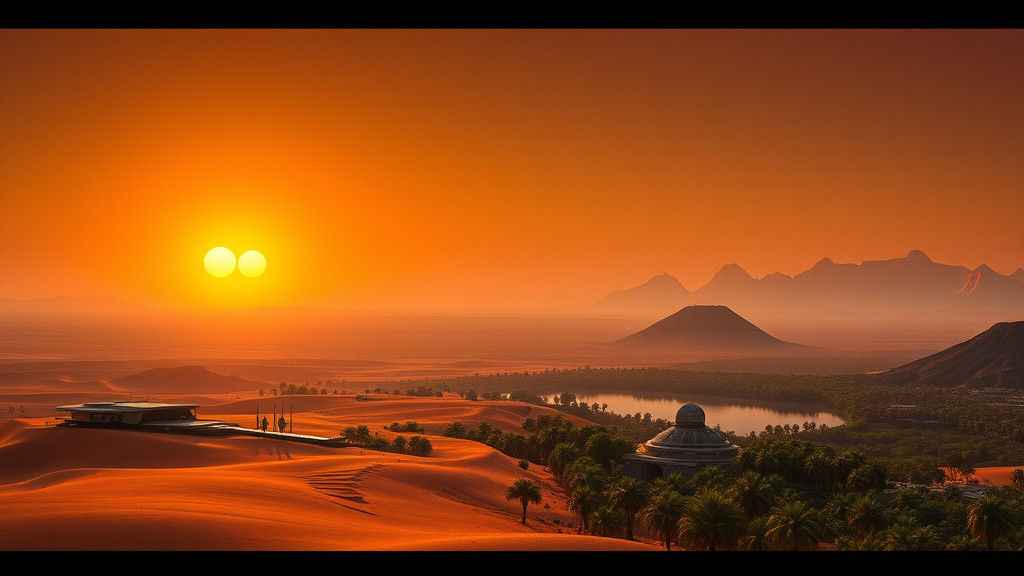 Epic Star Wars Landscape: Cinematic Film Still