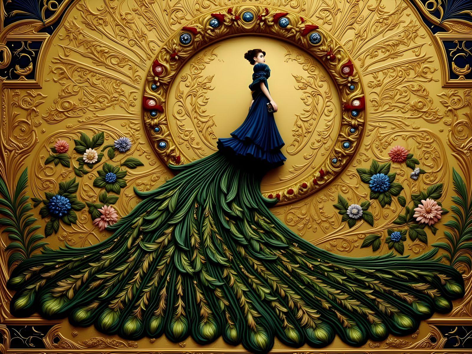 Luxurious Renaissance Couture Embroidery