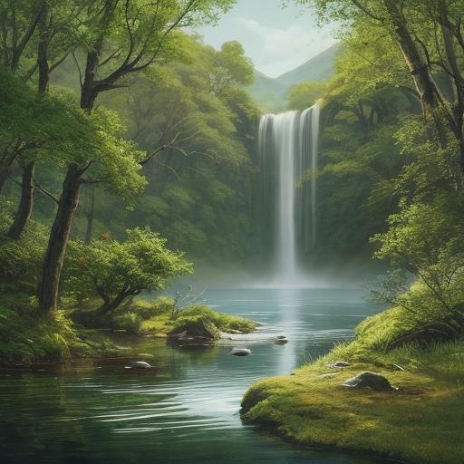 a tranquil scene, yet the memory of the woman you glimpsed c...