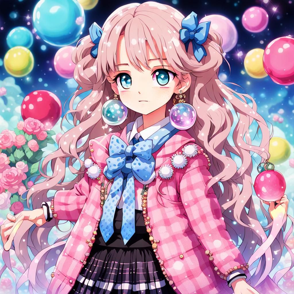 Anime Girl in Enchanted Forest