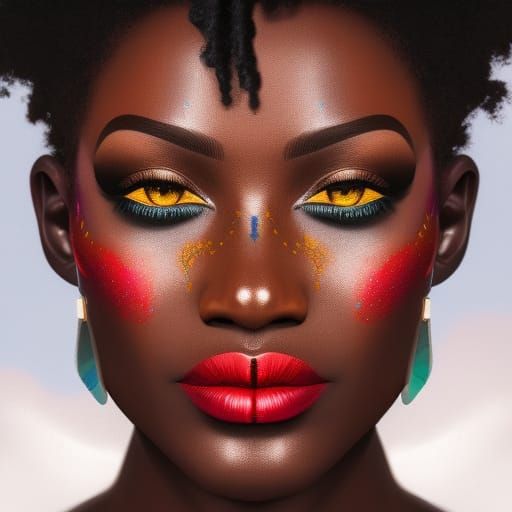 Jovial Shadow Portrait in Hyperrealistic Style