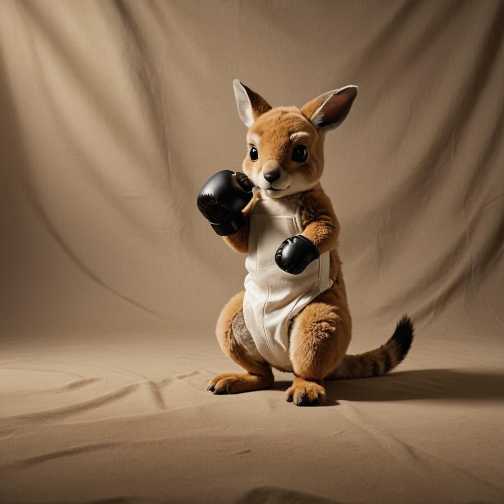 Baby Kangaroo Pokémon Strikes Cute Boxing Pose