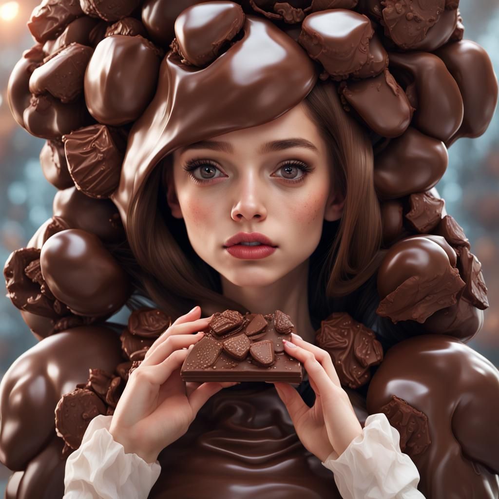 Girl with Chocolate Mind: A Matte Painting