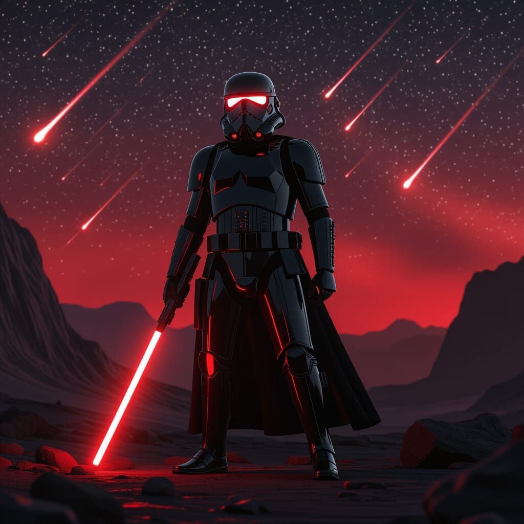 EVO Shadow Stormtrooper on Meteor Shower Planet