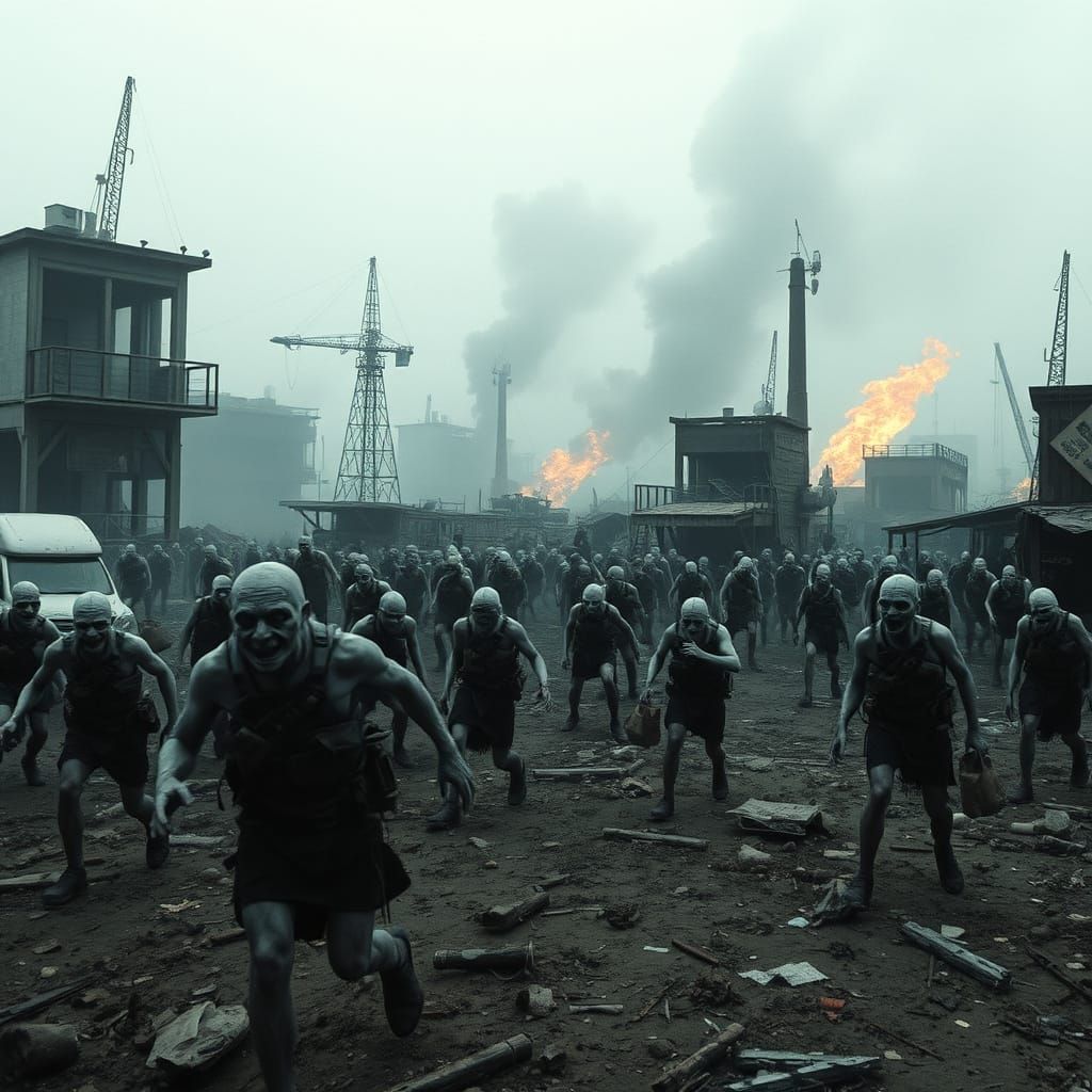 Post-Apocalyptic Wasteland in Dark and Ominous Style