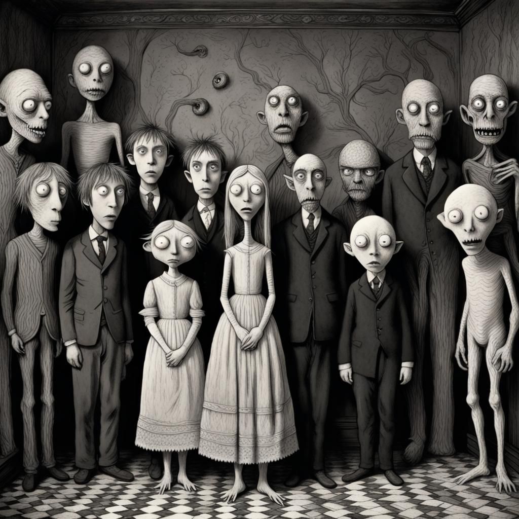 Quarrelsome Creatures in Gothic Horror Style