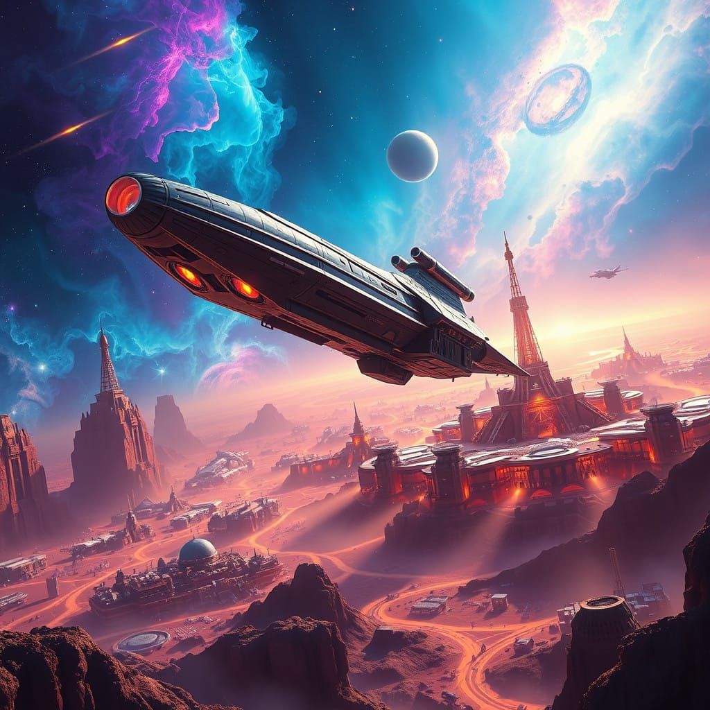 Surreal Future Colony Unveils Galactic Explorer