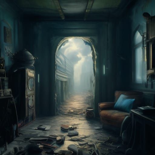 Surreal Portal Illuminates the Mystical Bedroom