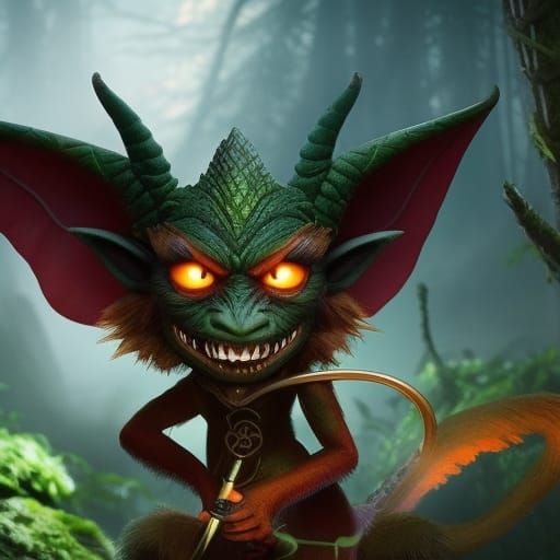 mythical creature imp, similar to a fairy or goblin