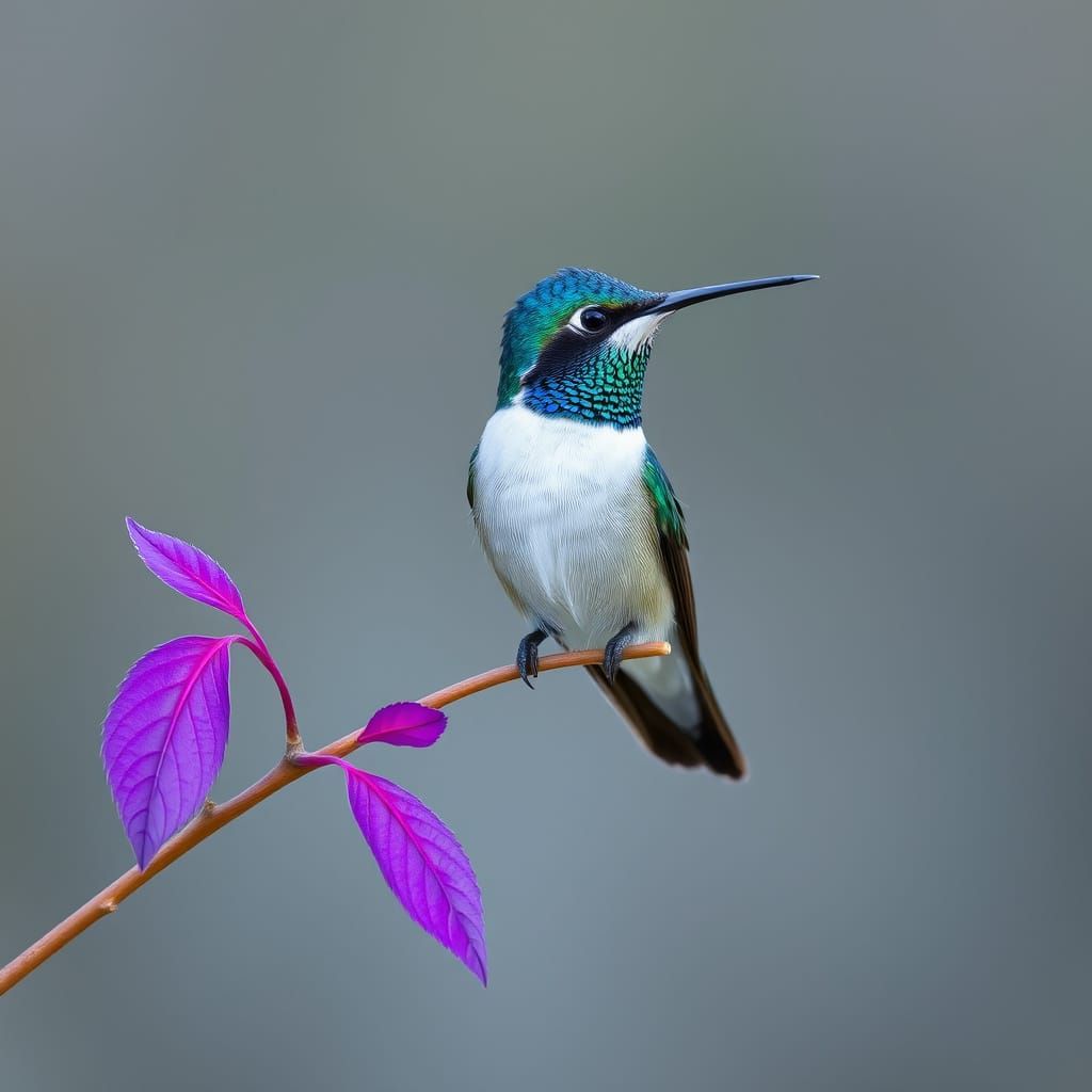 Hummingbird Portrait in Wildlife Photography Style