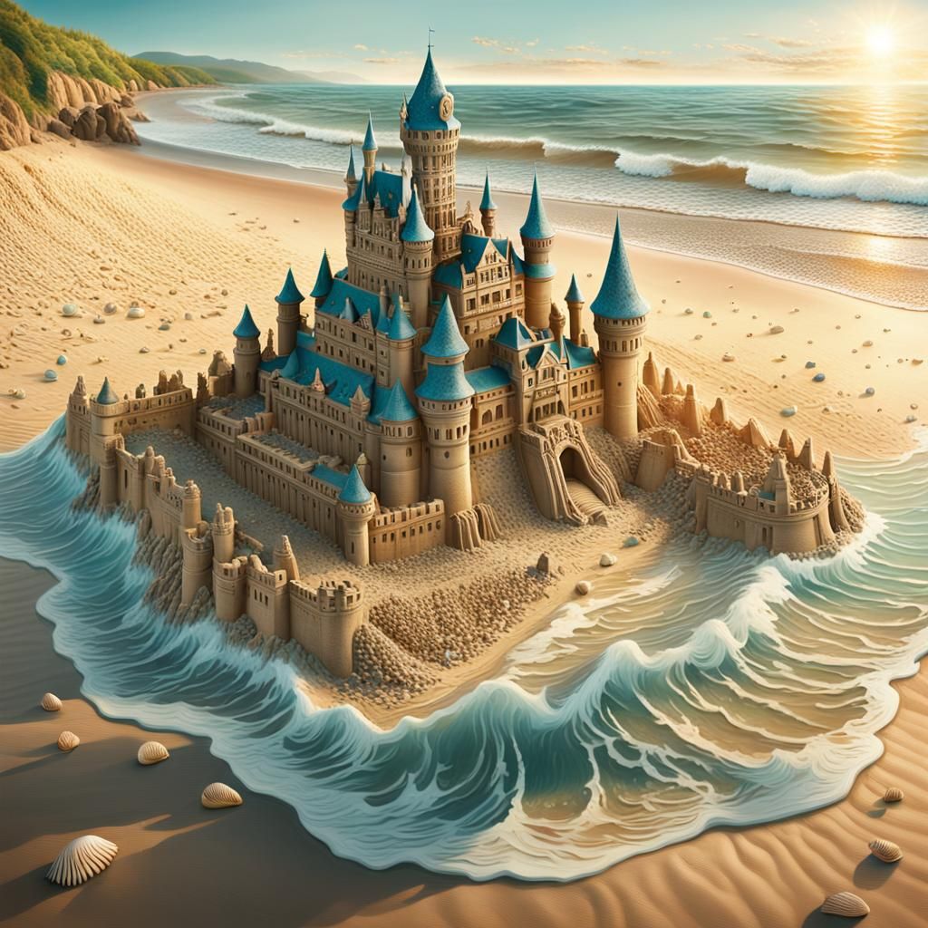 Sandcastle Reichsburg Cochem in Baroque Realism